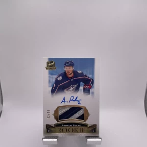 Andrew Peeke 2019-20 UD The Cup Rookie Gold 3 Color Patch Auto RPA RC /24 front